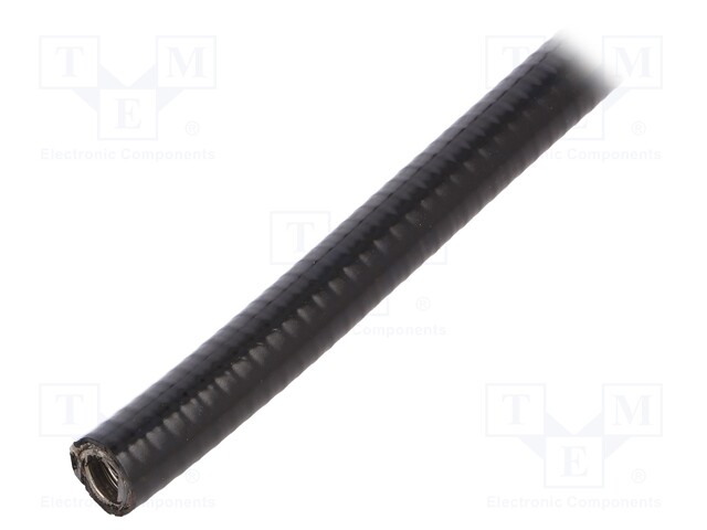 Protective tube; ØBraid : 14mm; stainless steel; black; Len: 10m