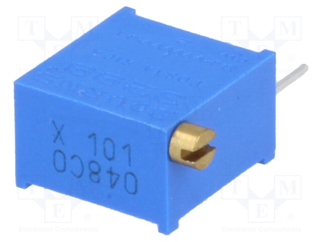 Potentiometer: mounting; multiturn; 100Ω; 500mW; THT; ±10%; linear