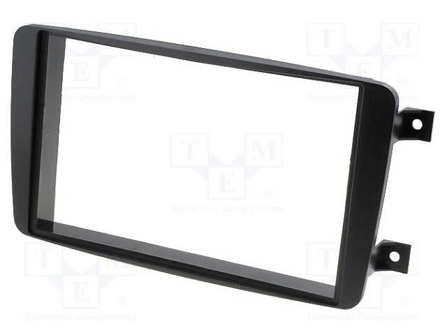 Radio mounting frame; Mercedes; 2 DIN; black