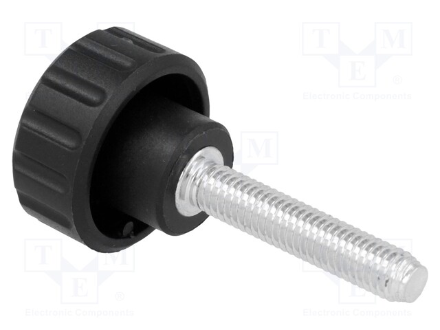 Knob; Dia: 20mm; M5; 25mm; H: 16mm; polyamide; Features: knurled