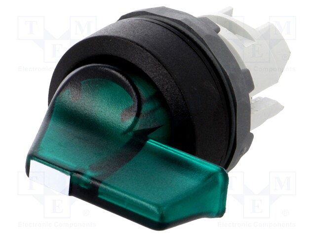 Switch: rotary; Stabl.pos: 2; 22mm; green; Illumin: MLB-1; IP66