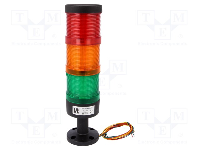 Signaller: signalling column; LED; red/orange/green; Usup: 230VAC