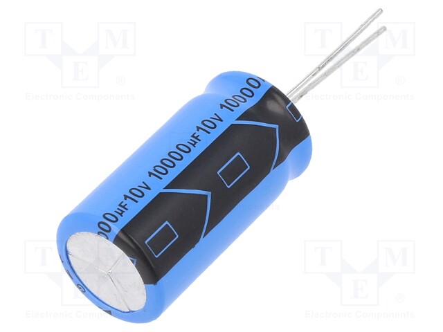 Capacitor: electrolytic; THT; 10000uF; 10VDC; ±20%; 2000h