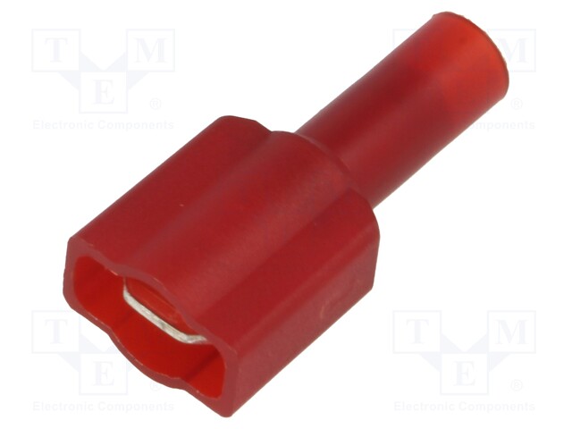 Terminal: flat; 6.4mm; 0.8mm; male; crimped; for cable; insulated