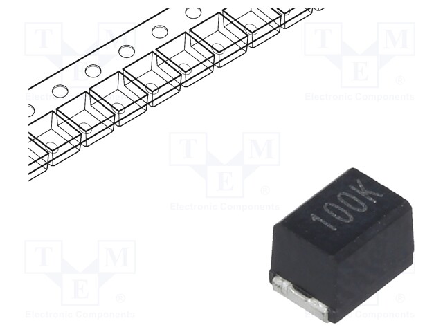 Inductor: ferrite; SMD; 1812; 10uH; 250mA; 1.6Ω; Q: 50; ftest: 2.52MHz