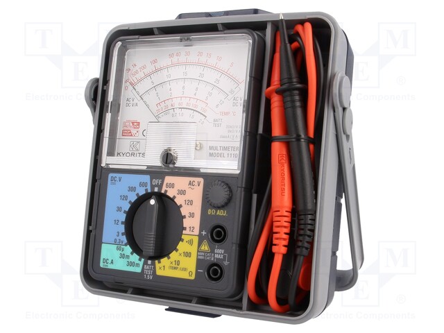 Analogue multimeter; Features: battery test; I DC: 60u/30m/300mA