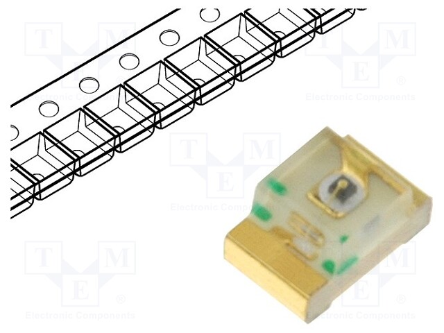 LED; SMD; 0805; red; 36÷100mcd; 2x1.25x1.1mm; 120°; 1.85÷2.5V; 20mA