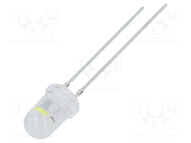 LED; 5mm; white cold; 4200÷5800mcd; 100°; 3÷5V; 20mA; Lens: diffused