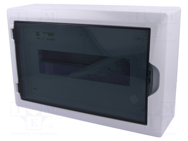 Enclosure: for modular components; IP40; white; No.of mod: 12