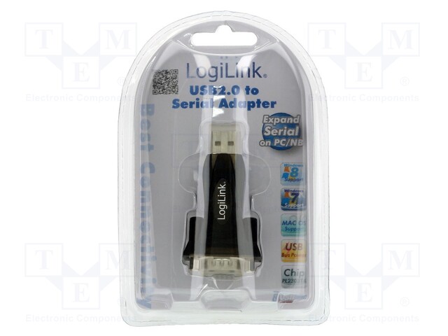 Adapter USB-RS232; D-Sub 9pin plug,USB A plug; USB 1.1,USB 2.0