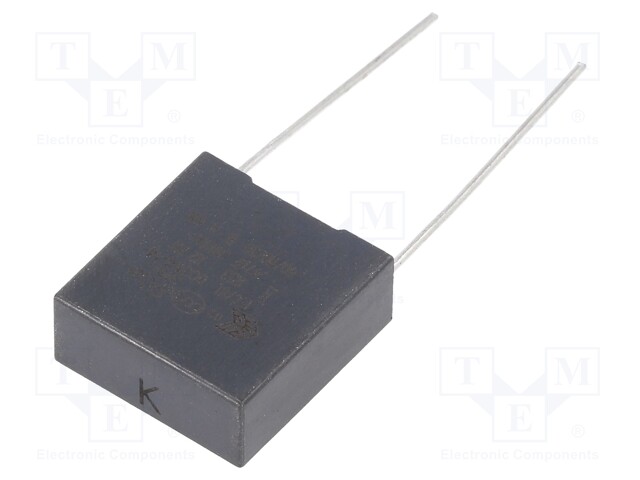 Capacitor: polypropylene; X2; 470nF; 15mm; ±10%; 18x18.5x7.5mm