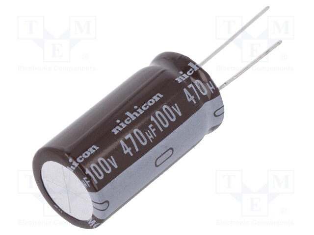 Capacitor: electrolytic; low impedance; THT; 470uF; 100VDC; ±20%