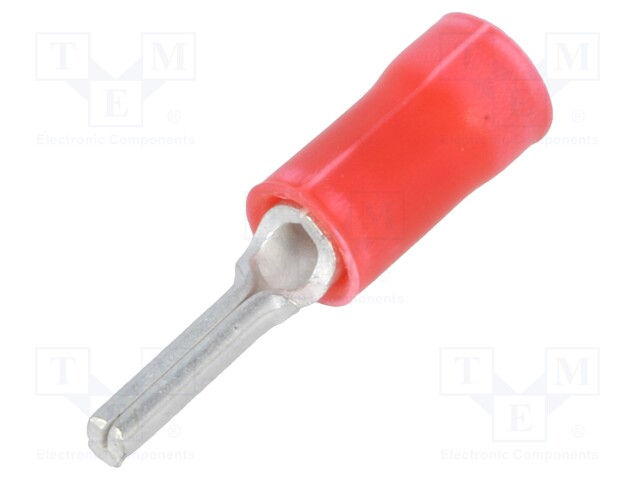 Wire pin terminal; Ø: 1.8mm; 0.3÷1.42mm2; crimped; for cable; red