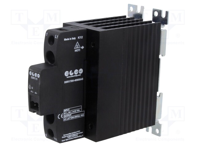 Relay: solid state; Ucntrl: 4÷32VDC; 40A; 48÷600VAC; -40÷80°C