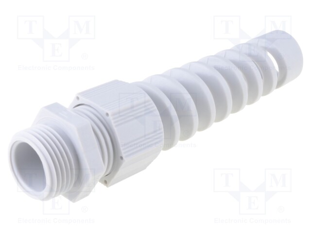 Cable gland; with strain relief; M20; IP68; Mat: polyamide; grey