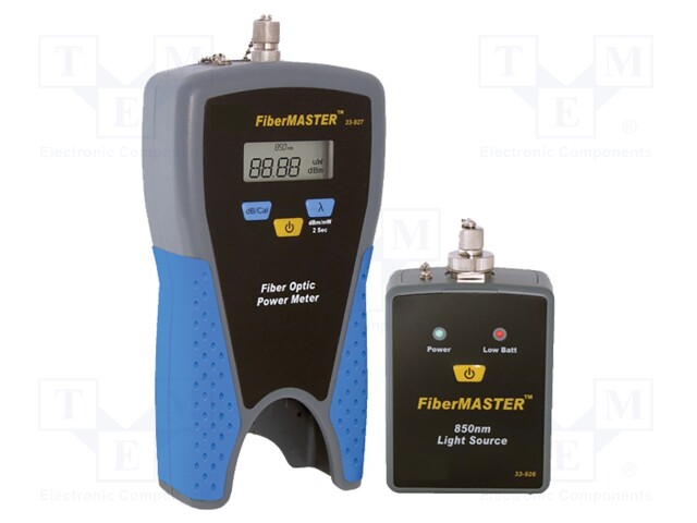 Measuring kit: fiber optic network test kit; LCD; 850nm