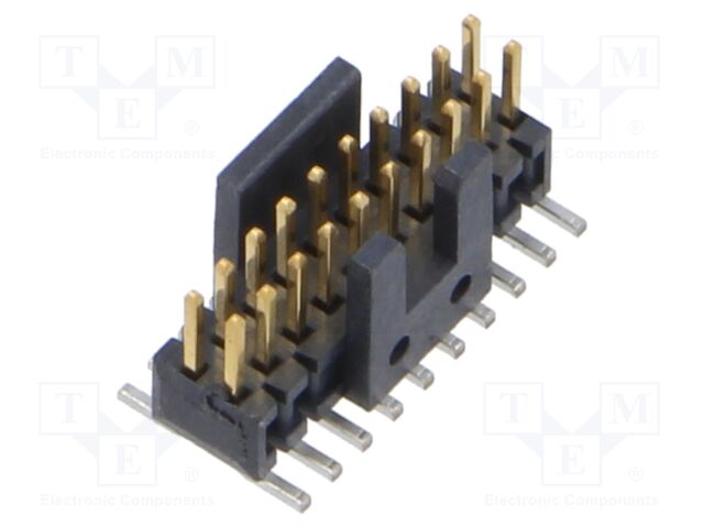 Connector: pin strips; male; PIN: 20; 1.27mm; gold-plated; SMT