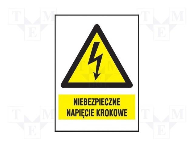 Safety sign; warning; W: 105mm; H: 148mm; FS