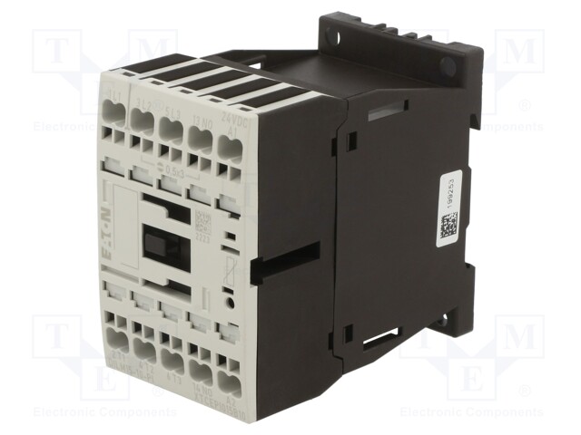 Contactor: 3-pole; NO x3; Auxiliary contacts: NO; 24VDC; 15A; 690V