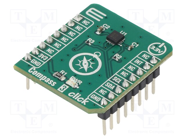 Click board; magnetic field sensor; I2C; MMC5883MA; 3.3VDC