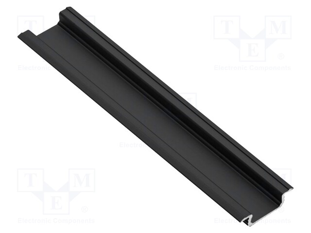 Profiles for LED modules; black; L: 1m; GALAX; aluminium; recessed