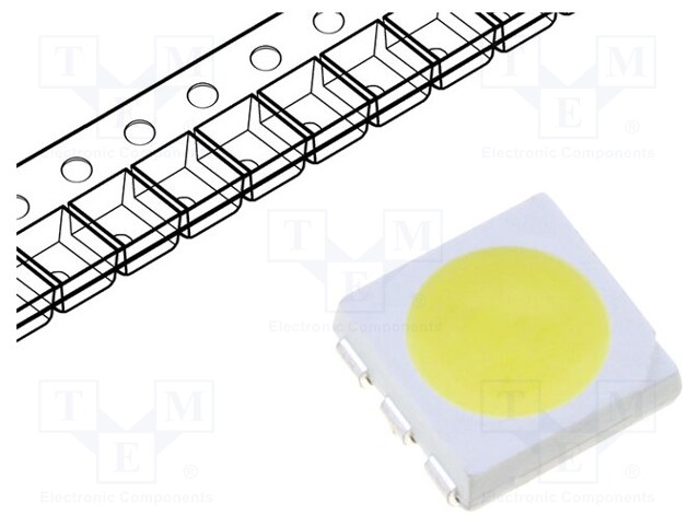 LED; SMD; 5050,PLCC6; white; 5800÷8400mcd; 120°; 60mA; 2.8÷3.6V