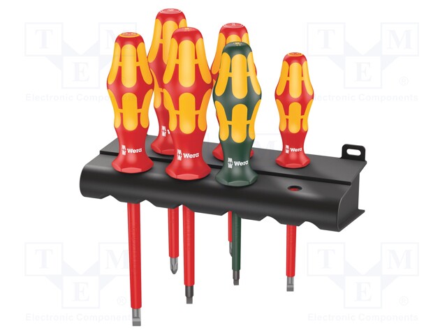 Kit: screwdrivers; insulated; 1kVAC; Phillips,slot; 6pcs.