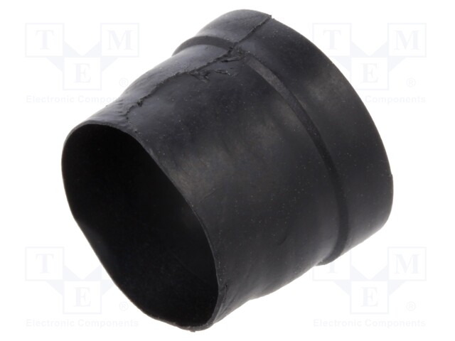 Heat shrink boot; straight,glued; L: 19mm; black; elastomer