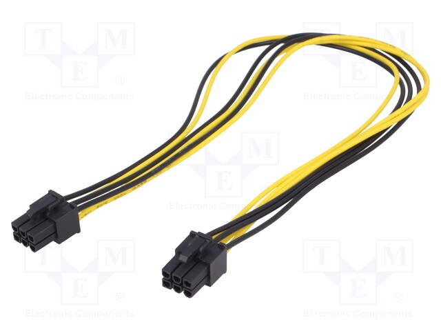 Cable: mains; both sides,PCI-E 6pin female; 0.4m