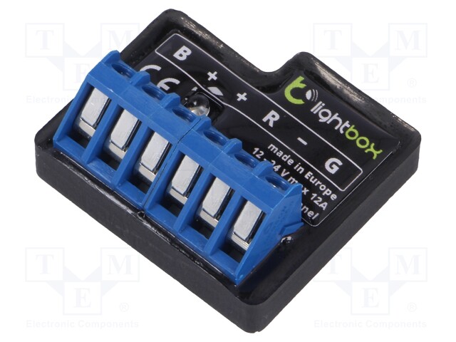 RGB controller; IP00; 12÷24VDC; in housing,in mounting box; 12A