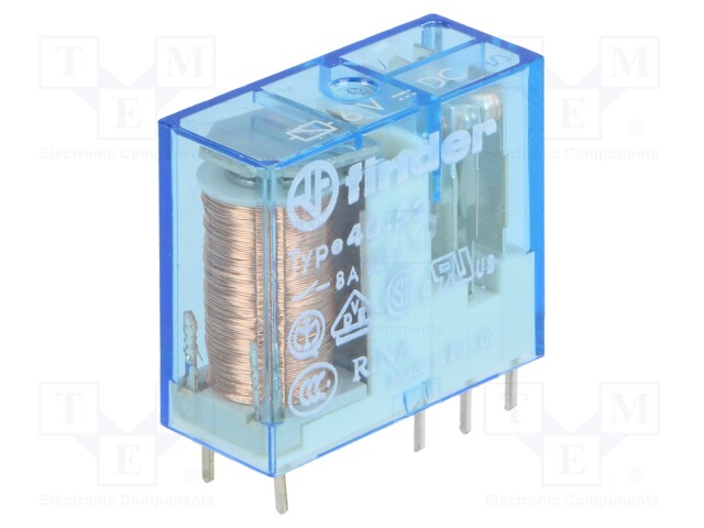 Relay: electromagnetic; DPDT; Ucoil: 6VDC; 8A/250VAC; 8A/30VDC