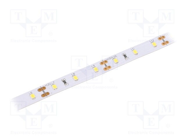 LED tape; white cold; 2835; 12V; LED/m: 60; 10mm; IP20; 14.4W/m