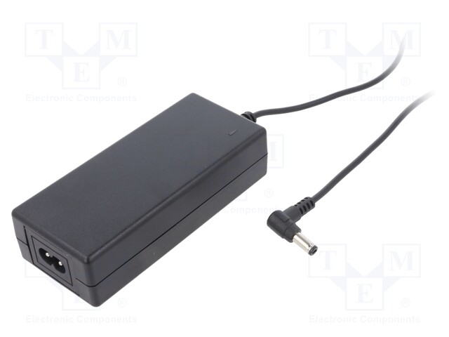 Power supply: switched-mode; 48VDC; 1.5A; Out: 5,5/2,1; 70W; 91%