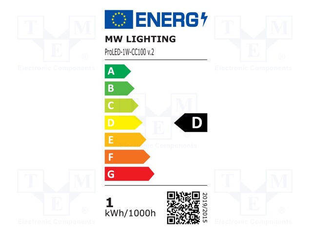 LED; white warm; 3000K; 58lm; 175°; No.of diodes: 1; 11x16x26mm