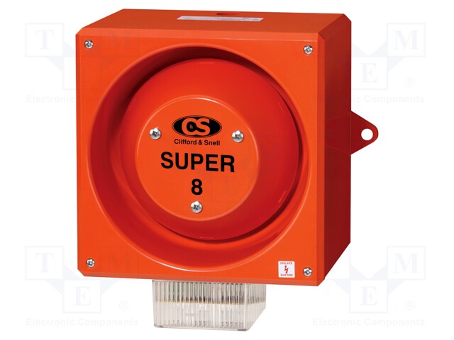 Signaller: lighting-sound; siren,flashing light; IP65; -25÷55°C