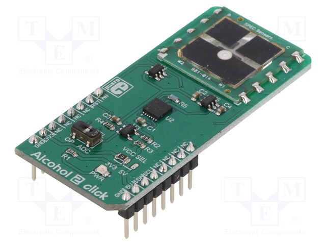 Click board; alcohol sensor; I2C,analog; LMP91000; 3.3/5VDC