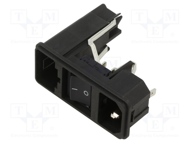 Connector: AC supply; socket; male; 10A; 250VAC; IEC 60320; C14 (E)