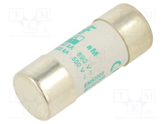 Fuse: fuse; aM; 6A; 690VAC; ceramic,cylindrical,industrial