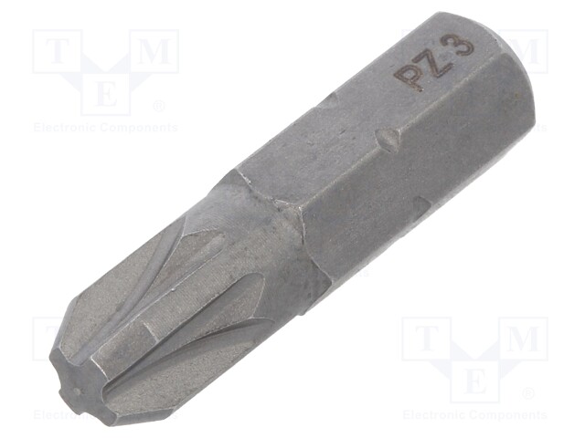 Screwdriver bit; Pozidriv®; PZ3; Overall len: 25mm