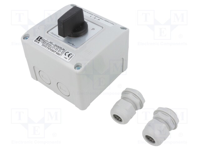 Switch: cam switch; Stabl.pos: 3; 16A; L-0-P; Poles: 3; Pos: 3; IP65