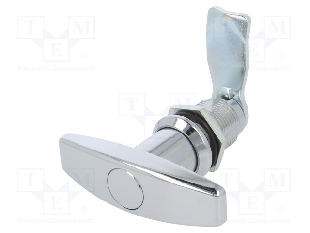Lock; without cylinder; zinc and aluminium alloy; 30mm; chromium