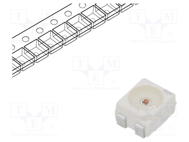 LED; SMD; PLCC4; yellow; 1400÷2800mcd; 3.4x3x2.1mm; 120°; 50mA