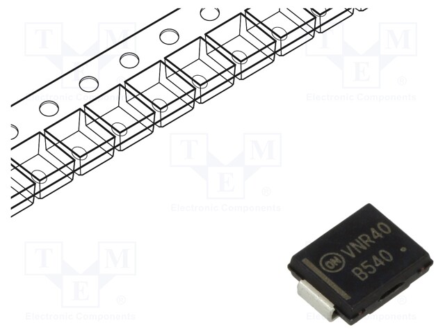 Schottky Rectifier, 40 V, 5 A, Single, DO-214AB (SMC), 2 Pins, 500 mV