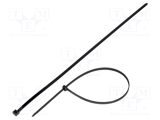 Cable tie; L: 600mm; W: 9mm; polyamide; 778N; black; Ømax: 175mm