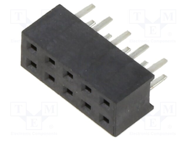 PCB Receptacle, Board-to-Board, 2 mm, 2 Rows, 10 Contacts, Through Hole Mount, M22 Series