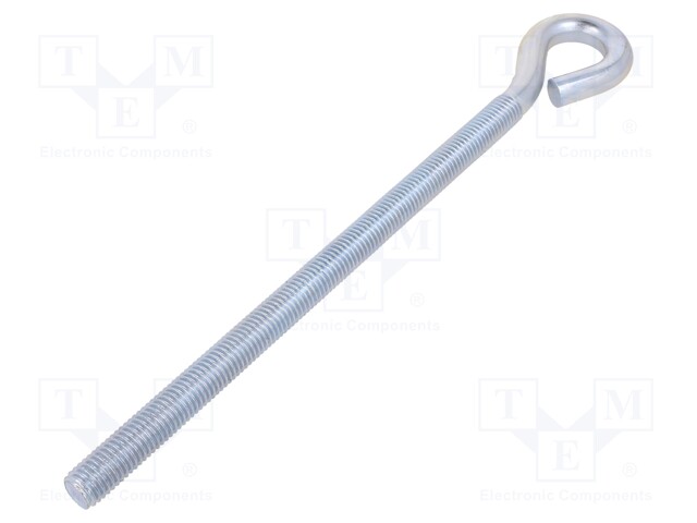 Hook; ring; steel; zinc; Thread len: 202mm; Overall len: 260mm