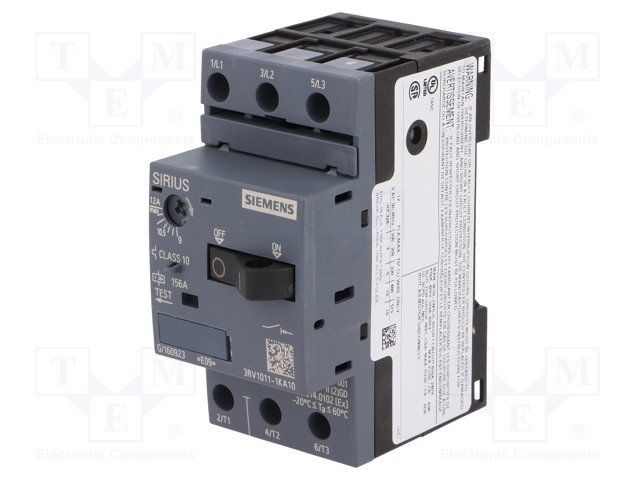 Motor breaker; 5.5kW; 220÷690VAC; DIN; Overcurrent release: 9÷12A