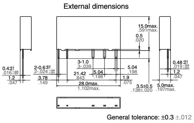 Relay: electromagnetic; SPDT; Ucoil: 12VDC; 6A/250VAC; max.250VAC