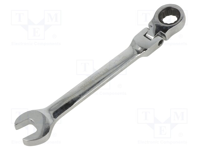 Wrench; combination spanner,with ratchet,with joint; 13mm