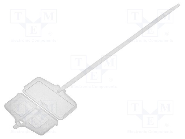 Cable tie; with label; L: 200mm; W: 5mm; polypropylene; -30÷110°C